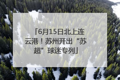 6月15日北上连云港！苏州开出“苏超”球迷专列