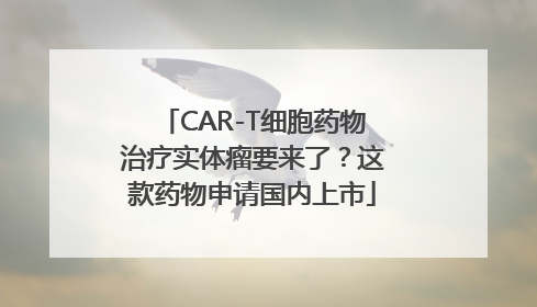 CAR-T细胞药物治疗实体瘤要来了？这款药物申请国内上市